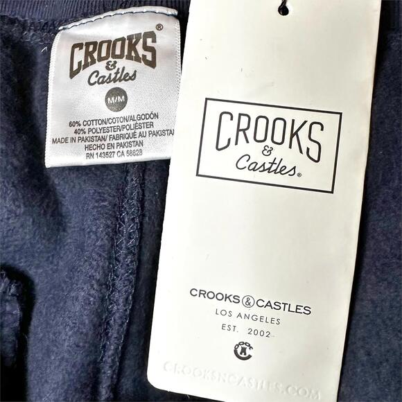 NWT Crooks & Castles Halfway Crooks Fleece Joggers Men’s M - Picture 7 of 8